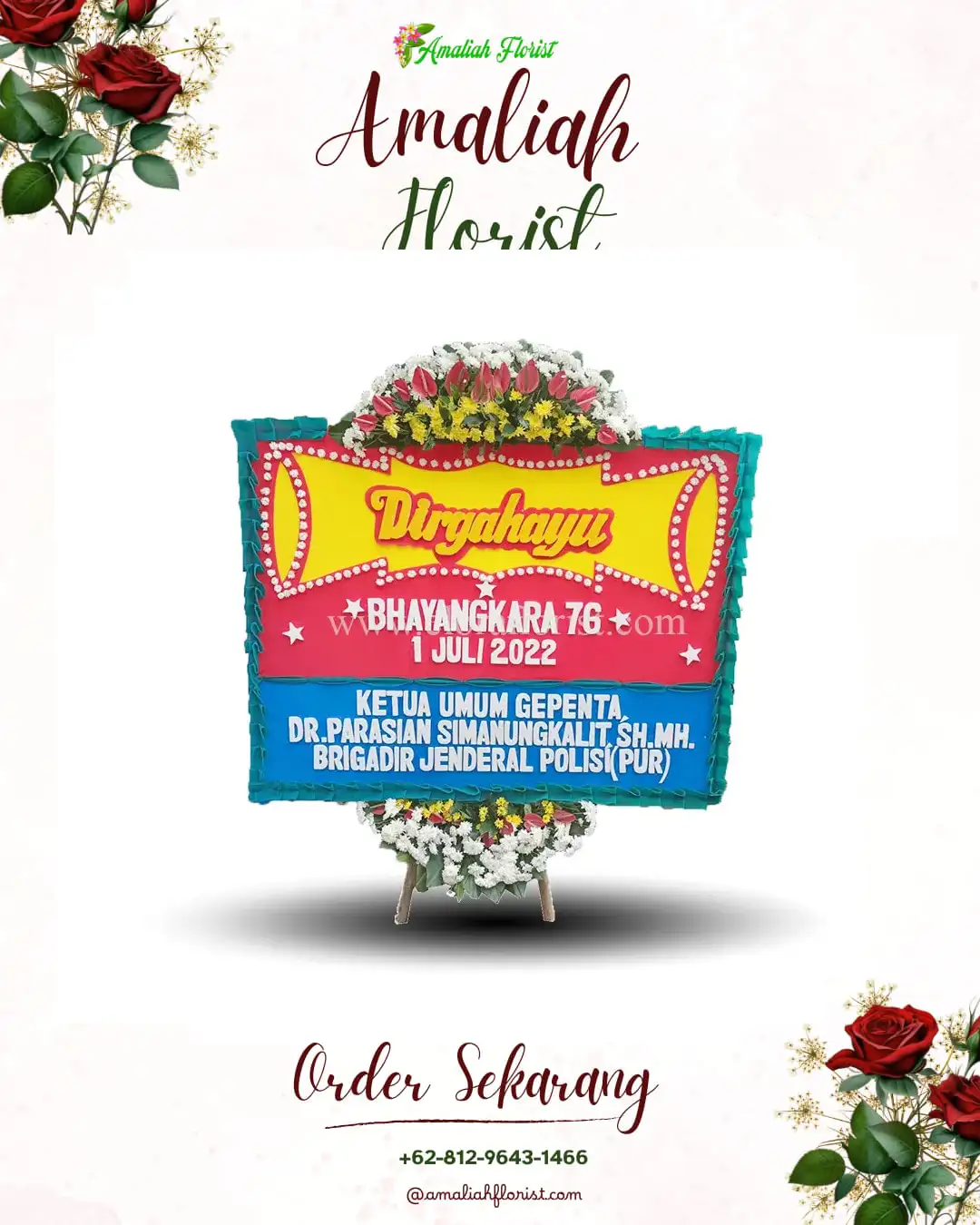 Papan Bunga HUT Ulang Tahun Duwet